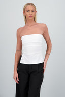 Top tubo con dobles escote