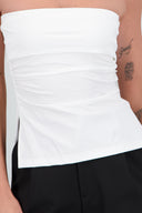 Top tubo con dobles escote