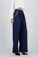Pantalon sastre con pinza detalle contraste Hyp