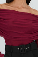 Mesh Off Shoulder Top