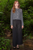 Pantalon high waisted con pinzas cinto Hypsters