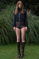 Mini short high waisted efecto piel