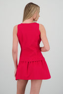 Chaleco largo con abertura tacto suave