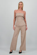 Pantalon amplio estampado tartan