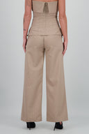 Pantalon amplio estampado tartan