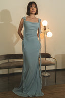 Vestido maxi detalle ruffles