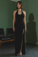 Maxi vestido cuello halter