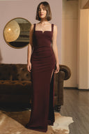 Vestido maxi detalle costado